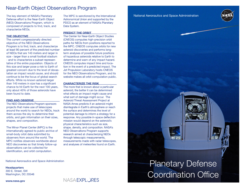 Planetary Defense Coordination Office