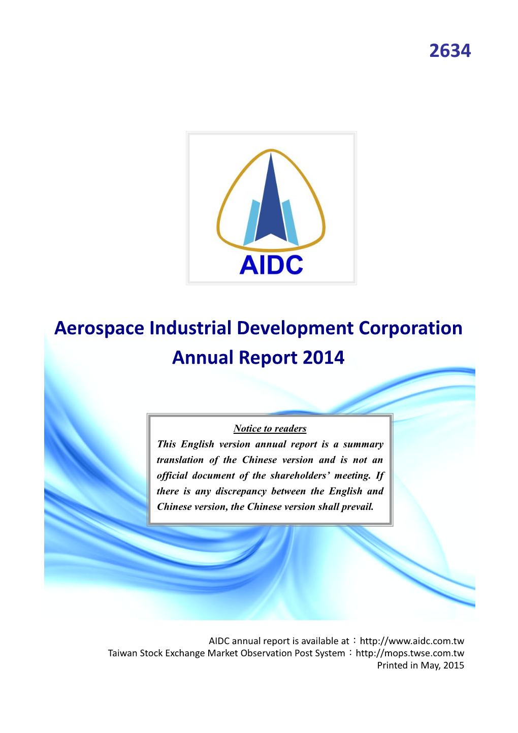 2634 Aerospace Industrial Development Corporation Annual