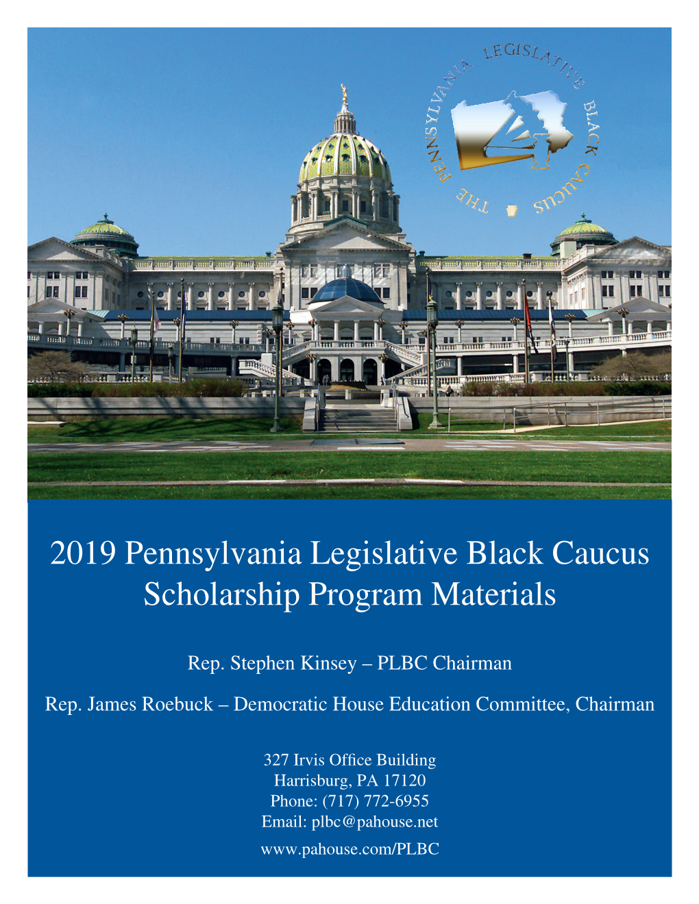 2019 Pennsylvania Legislative Black Caucus Scholarship Program Materials