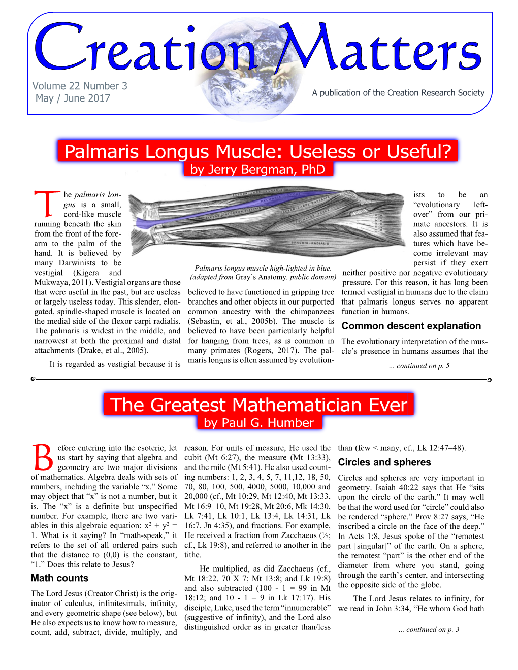 Creation Matters Volume 22 Number 3