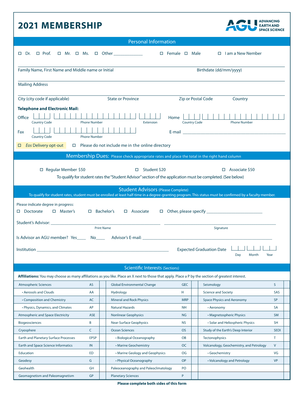 2021 Membership