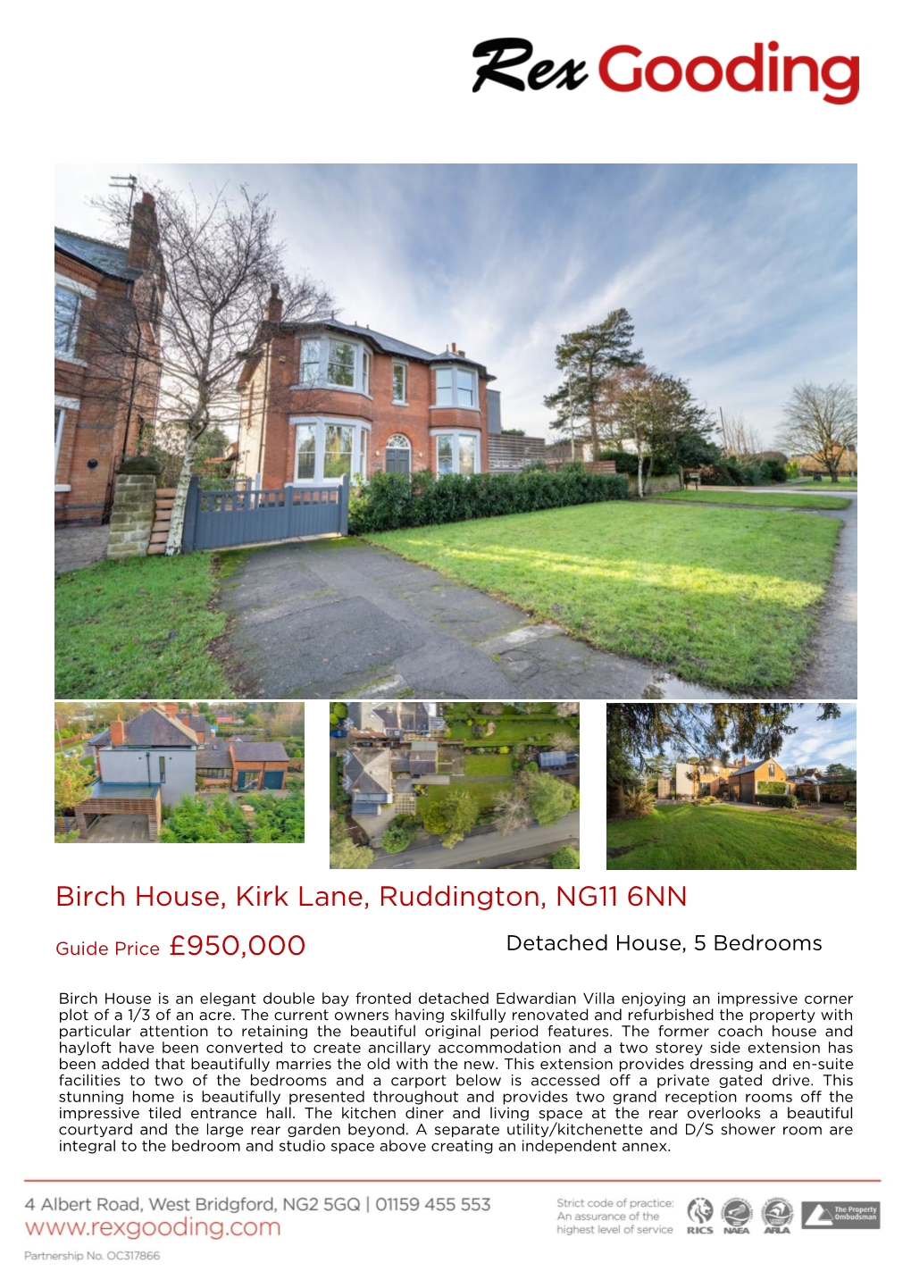 Birch House, Kirk Lane, Ruddington, NG11 6NN