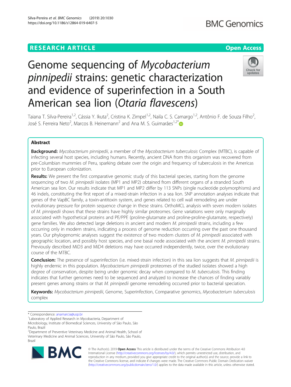 Genome Sequencing of Mycobacterium