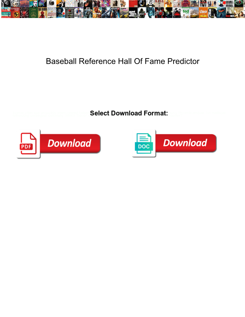 Baseball Reference Hall of Fame Predictor