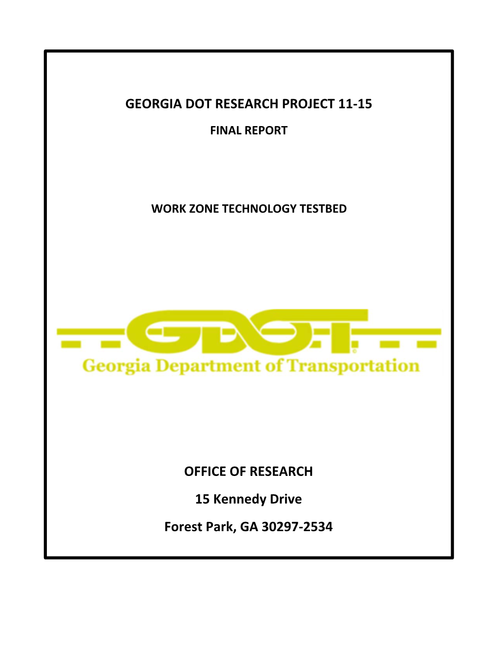 Georgia Dot Research Project 11-15
