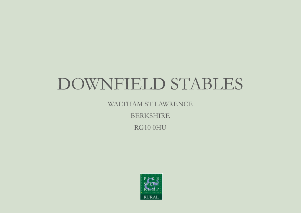 DOWNFIELD STABLES WALTHAM ST LAWRENCE BERKSHIRE RG10 0HU Computer Generated Image DOWNFIELD STABLES DOWNFIELD ROAD, WALTHAM ST LAWRENCE, READING, BERKSHIRE, RG10 0HU