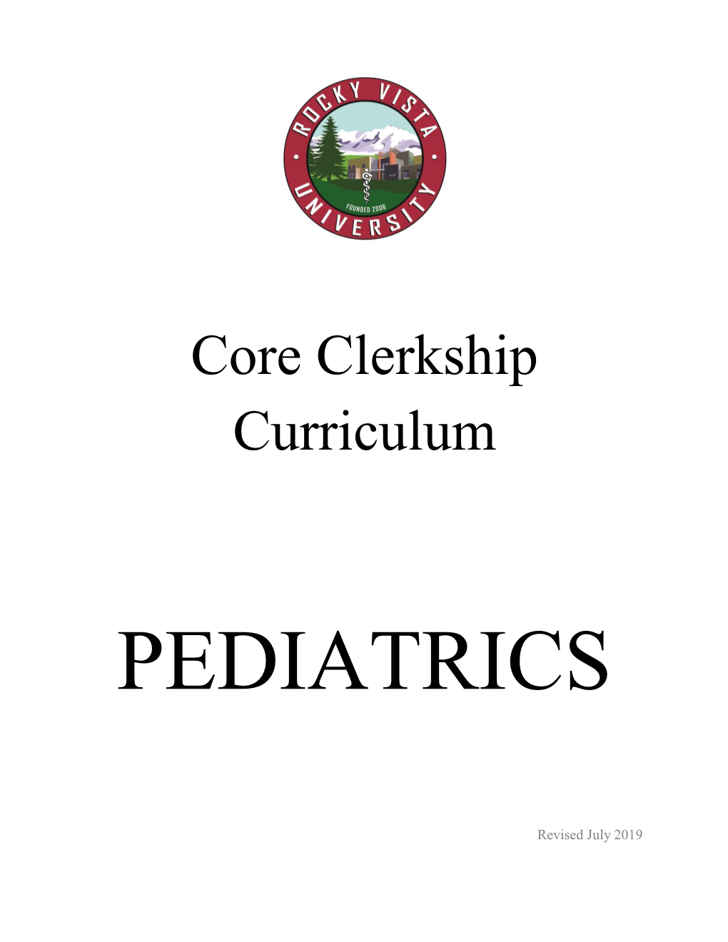 Pediatrics Course Guide