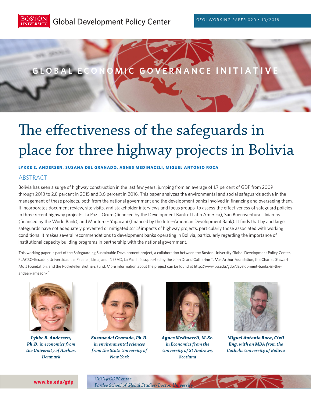 The Effectiveness of the Safeguards in Place for Three Highway Projects in Bolivia