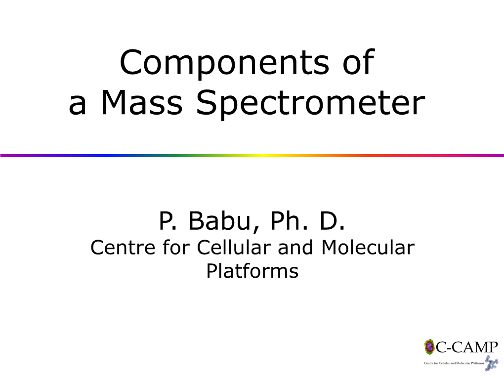 Components of a Mass Spectrometer