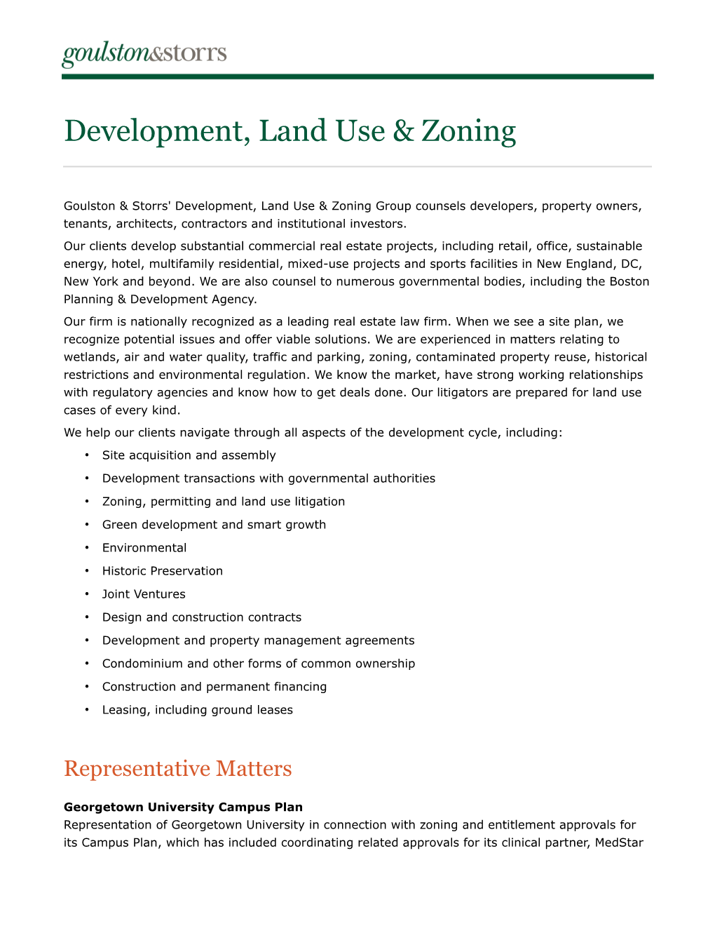 Development, Land Use & Zoning