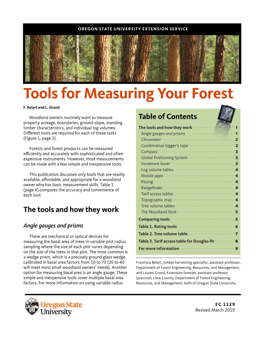 Tools for Measuring Your Forest F