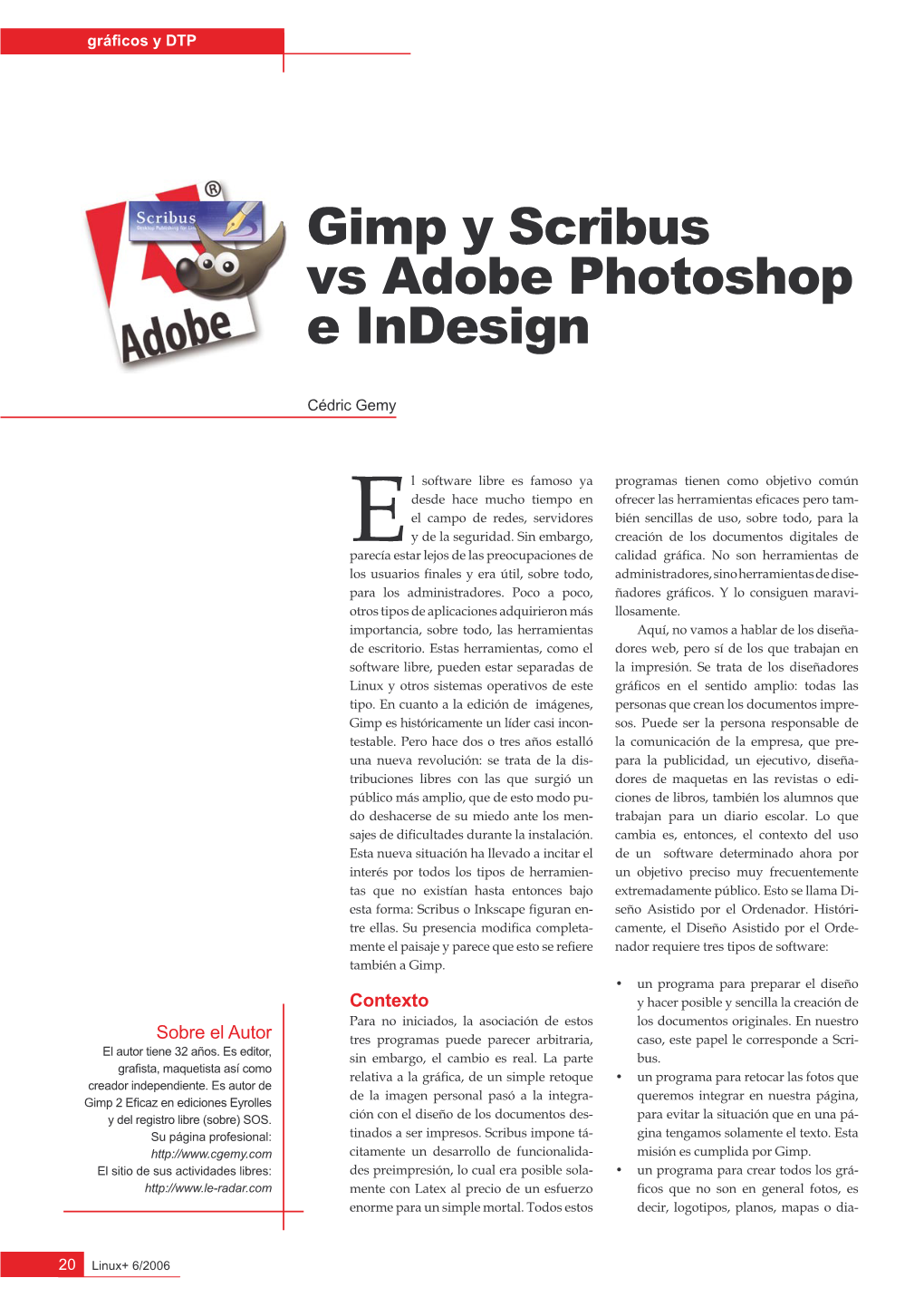 Gimp Y Scribus Vs Adobe Photoshop E Indesign