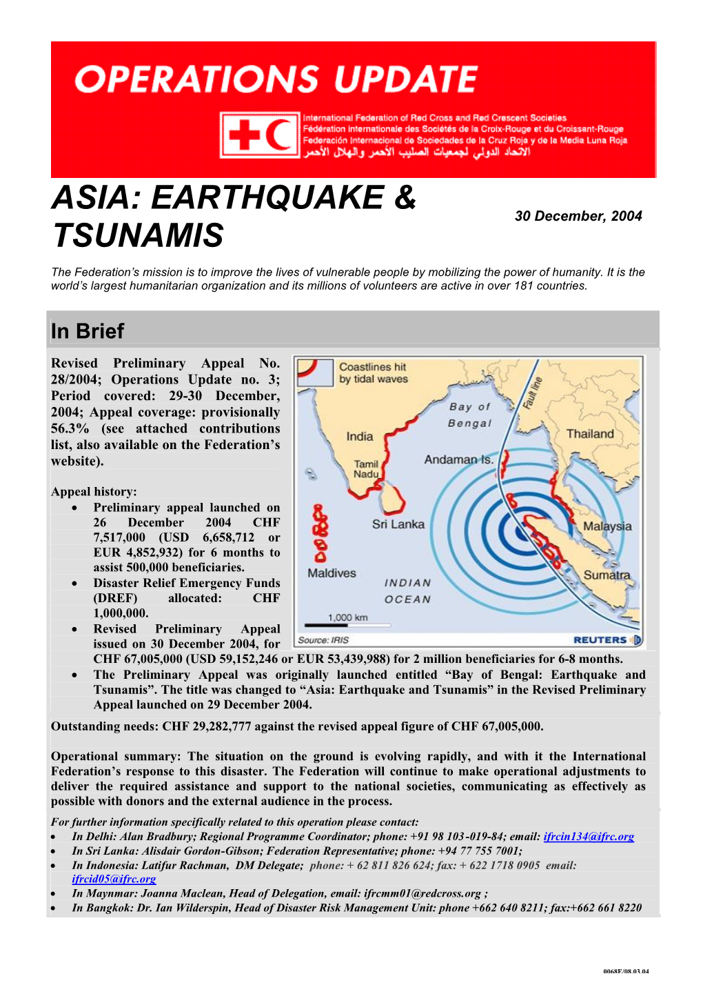 Asia: Earthquake & Tsunamis