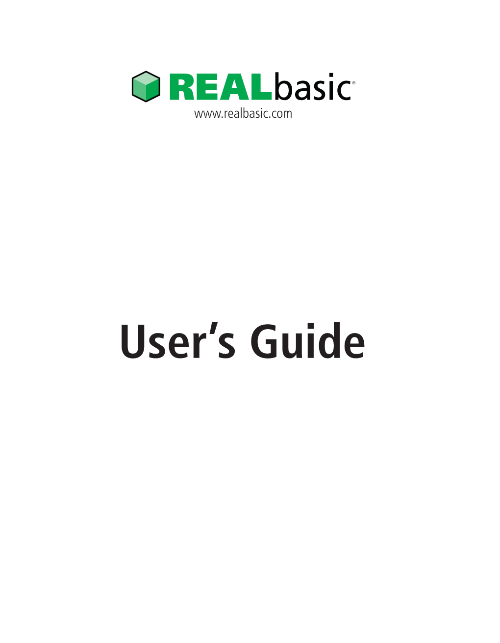 Realbasic 2006 User's Guide