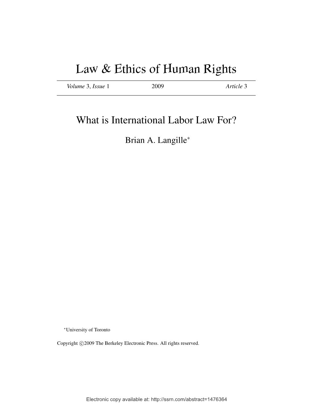 Law & Ethics of Human Rights