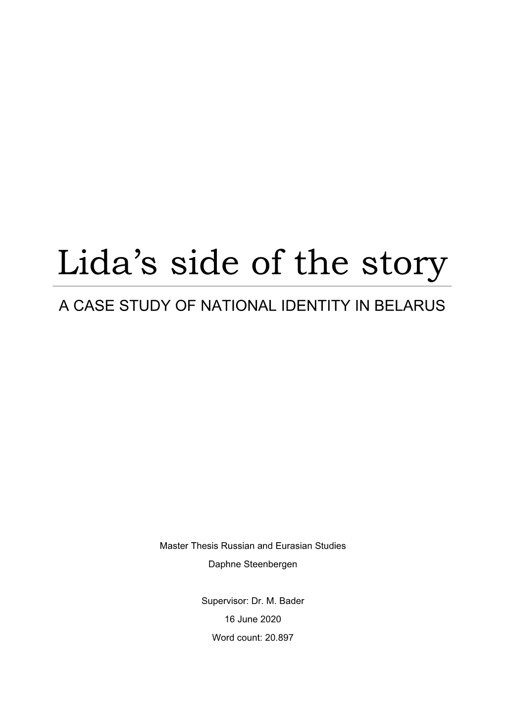 Lida's Side of the Story