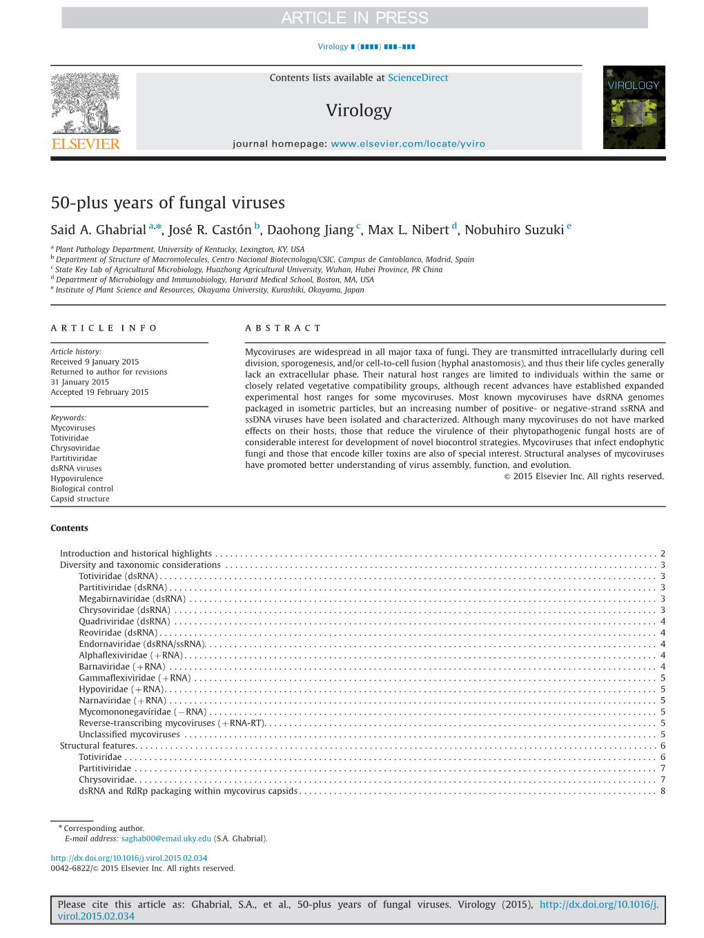 50-Plus Years of Fungal Viruses