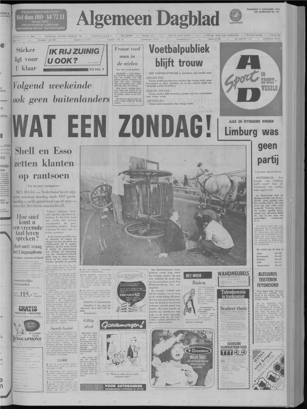 1973: Autoloze Zondagen