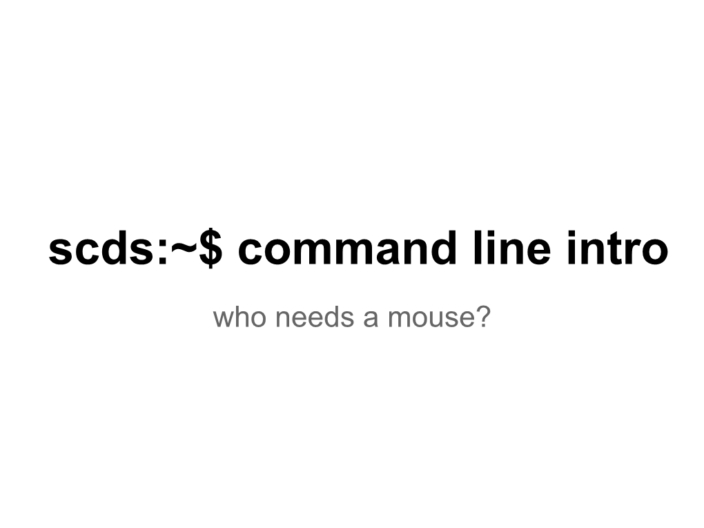 Command Line Intro