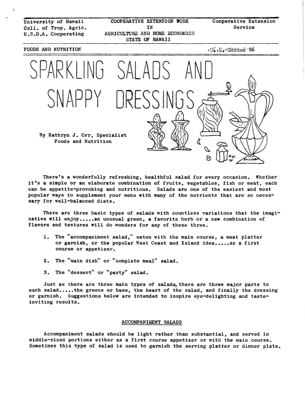 Sparkling Salads and Snappy Dressings