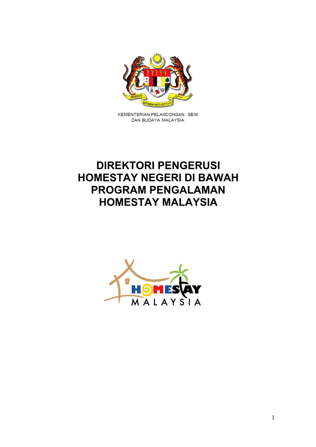 Direktori Pengerusi Homestay Negeri Di Bawah Program Pengalaman Homestay Malaysia