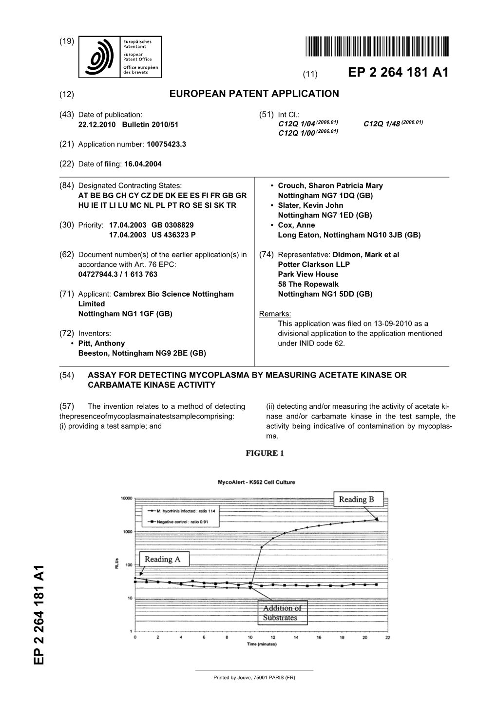 Assay for Detecting Mycoplasma by Measuring Acetate Kinase Or Carbamate Kinase Activity