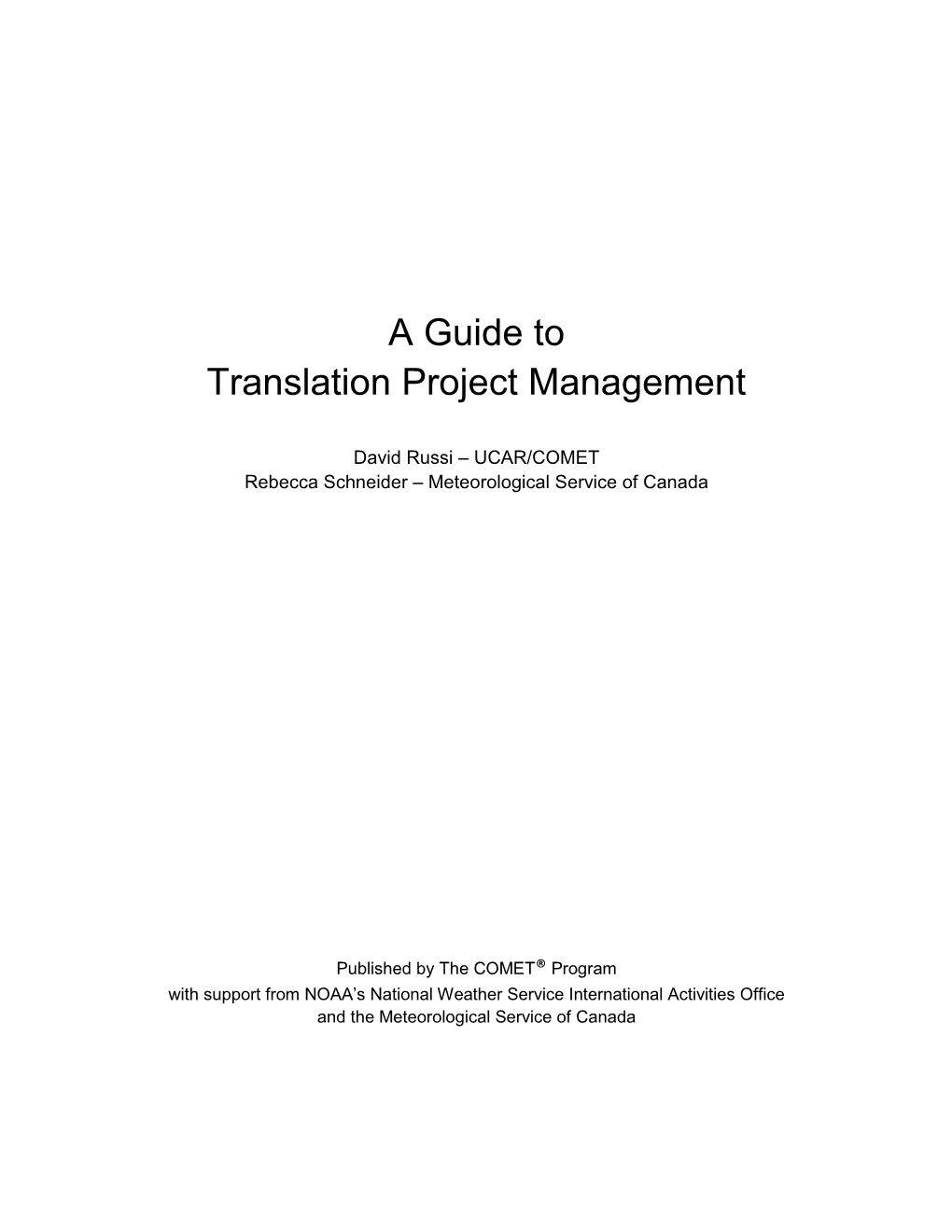 A Guide to Translation Project Management