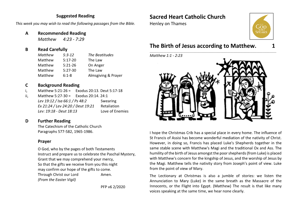 The Birth of Jesus According to Matthew