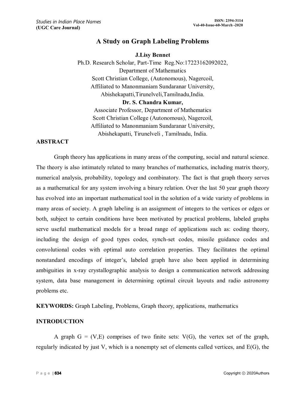 A Study on Graph Labeling Problems