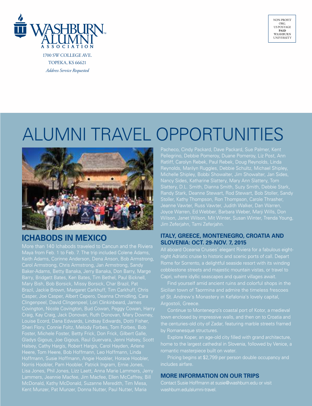 Alumni Travel Opportunities