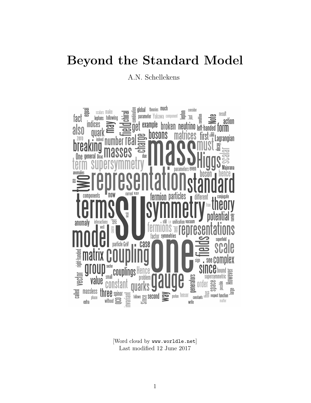 Beyond the Standard Model