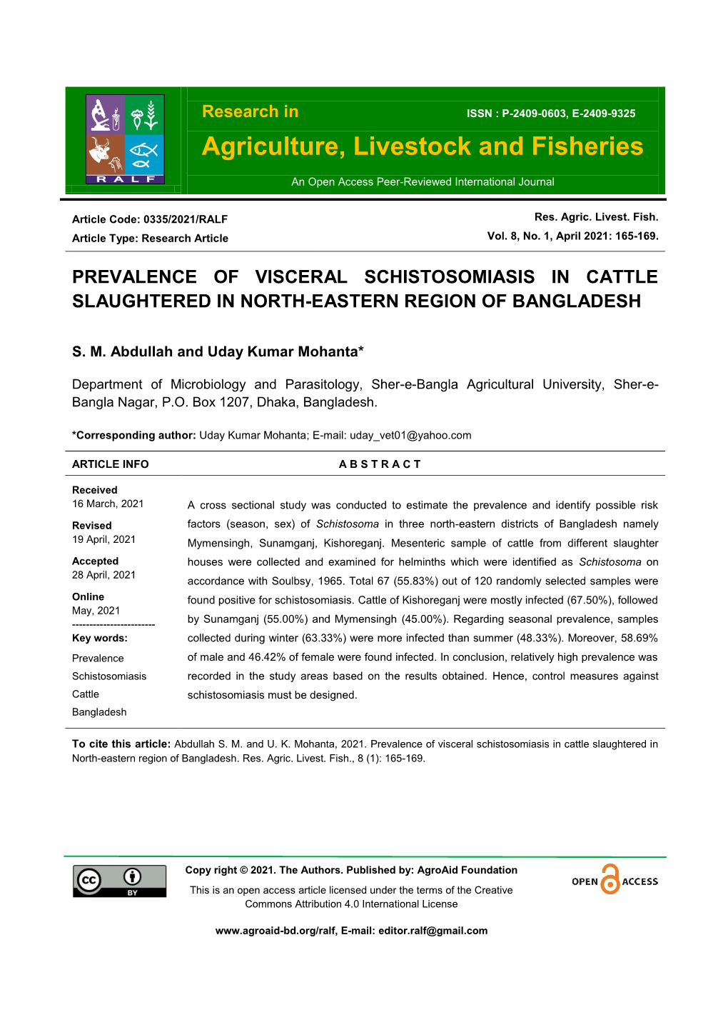 Agriculture, Livestock and Fisheries