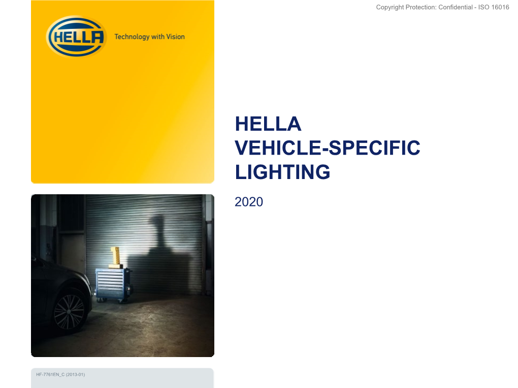 Hella Vehicle-Specific Lighting 2020