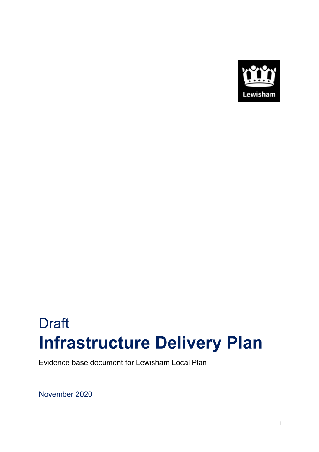 Draft Infrastructure Delivery Plan Evidence Base Document for Lewisham Local Plan