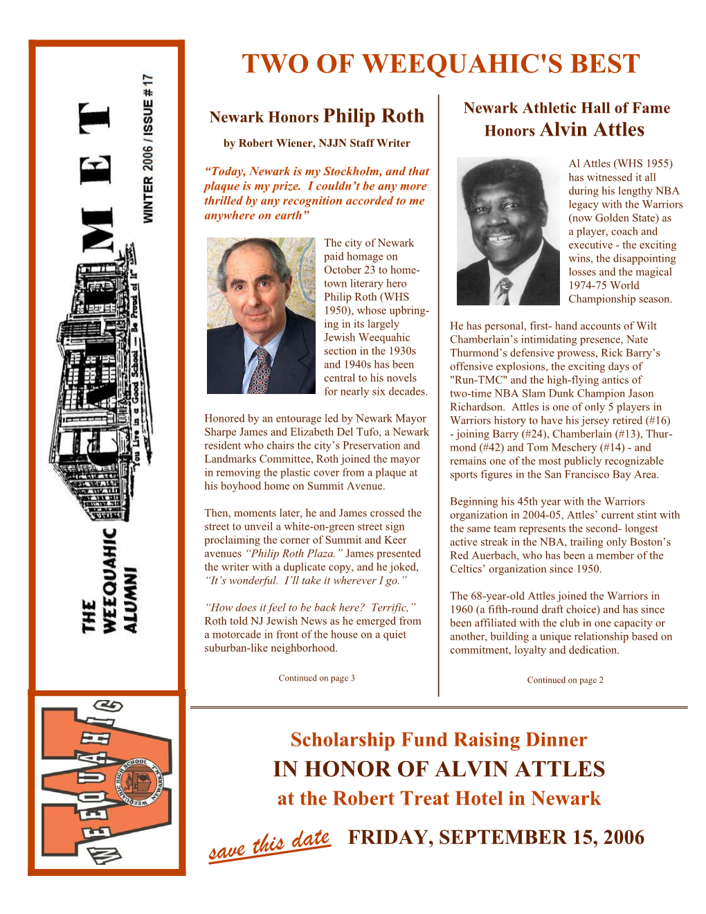 17-Weequahic Newsletter Fall 2005