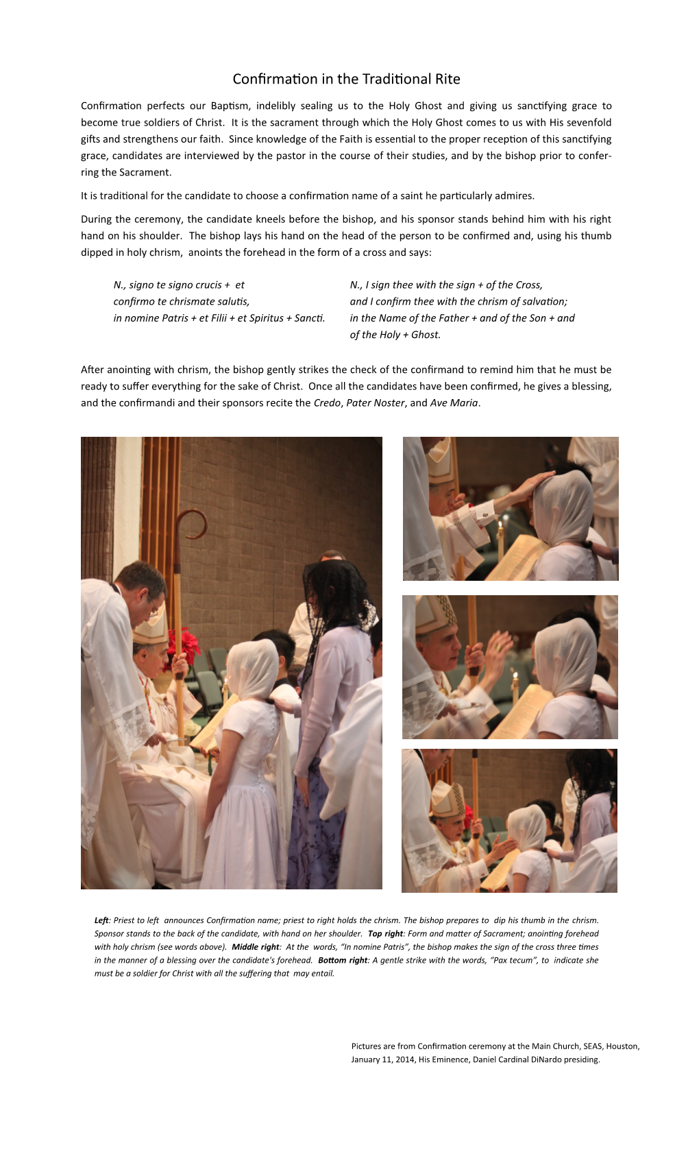 Confirmation in the Traditional Rite