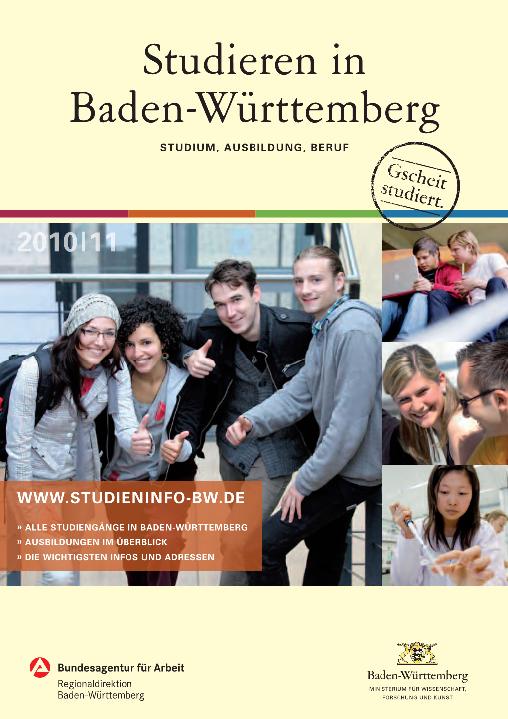 Studieren in Baden-Württemberg Studium, Ausbildung, Beruf