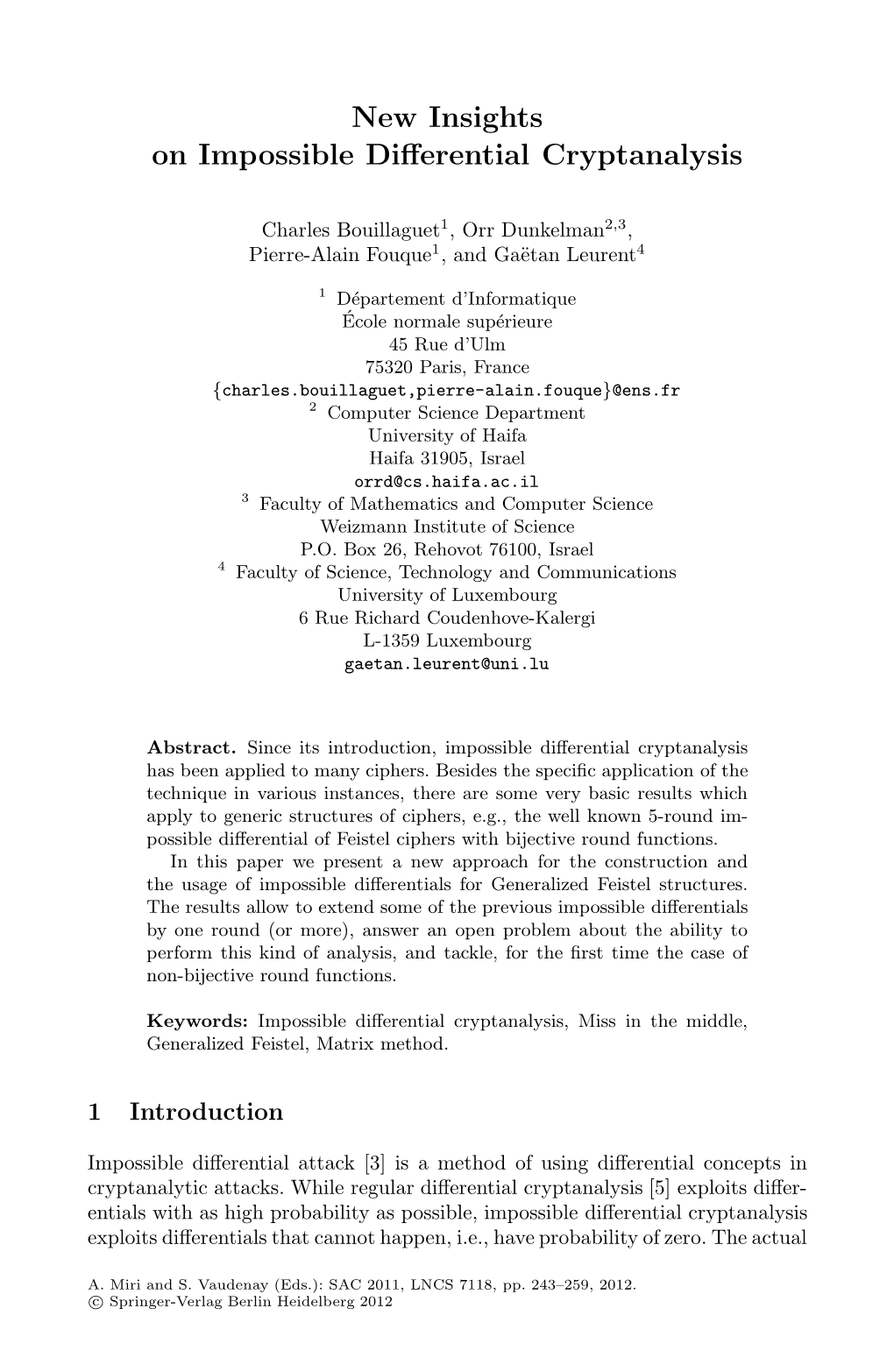 New Insights on Impossible Differential Cryptanalysis