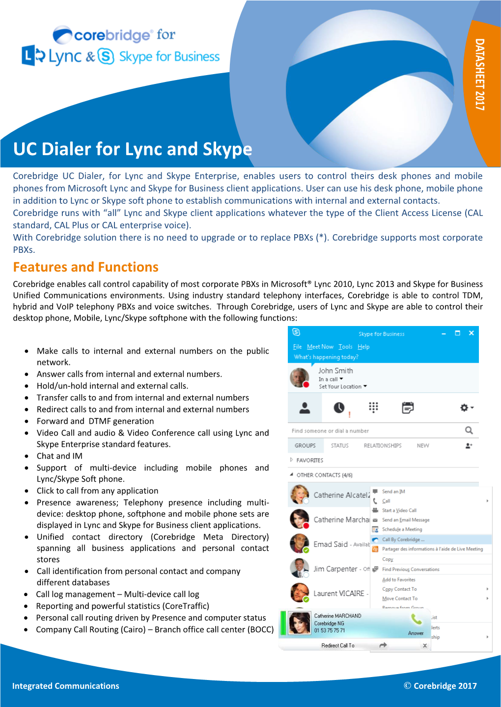 UC Dialer for Lync and Skype