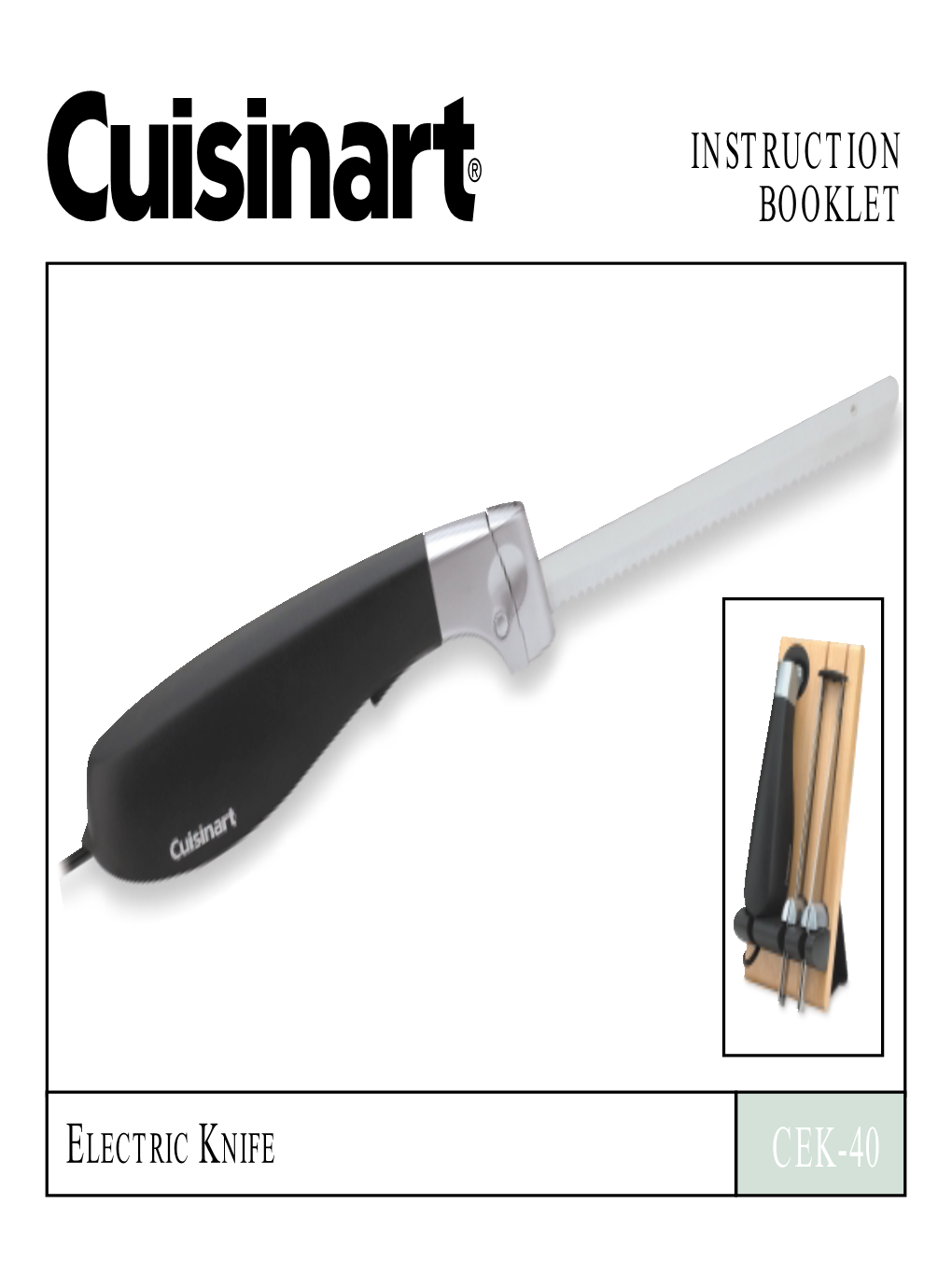 Cuisinart Electric Knife Model CEK-40