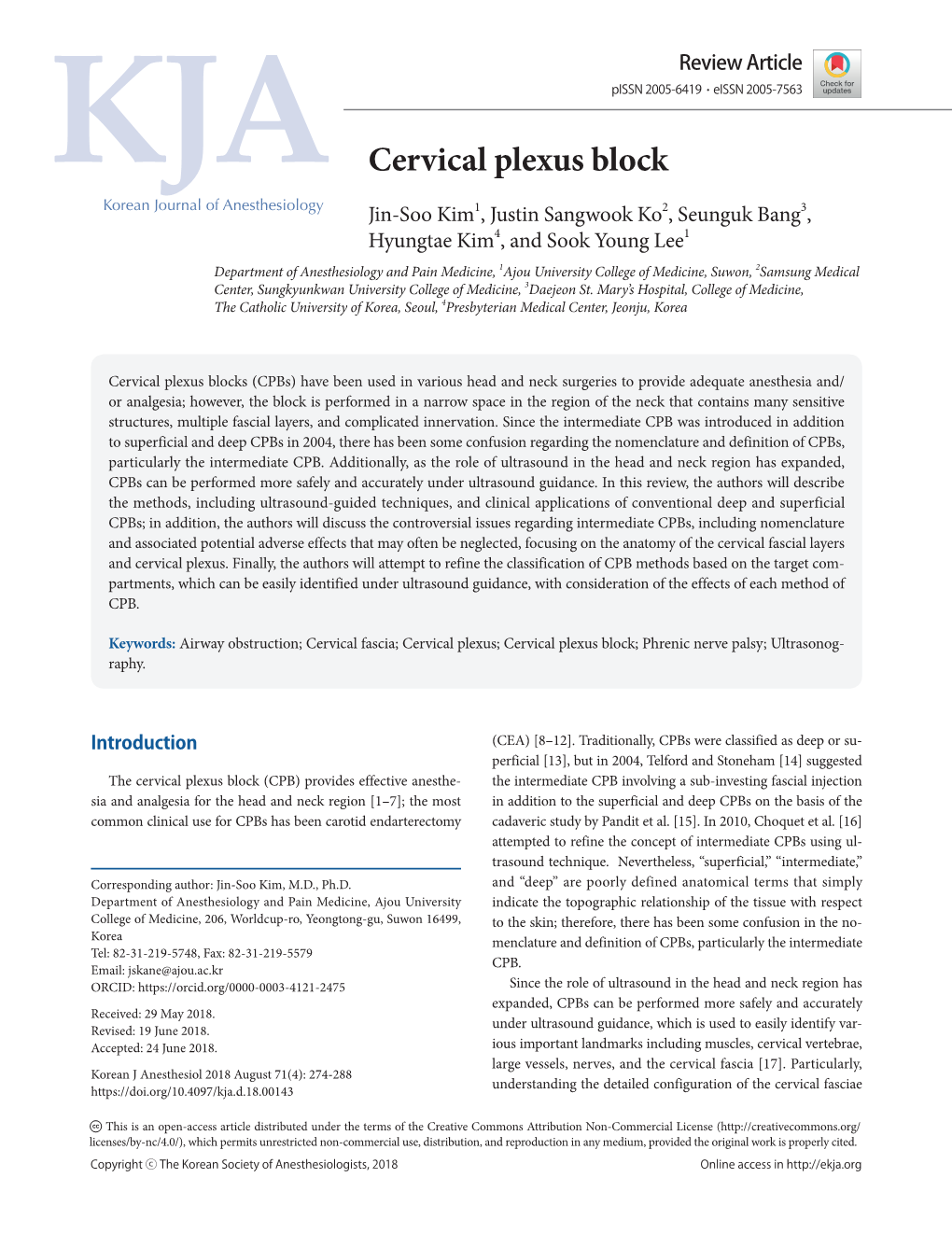 Cervical Plexus Block