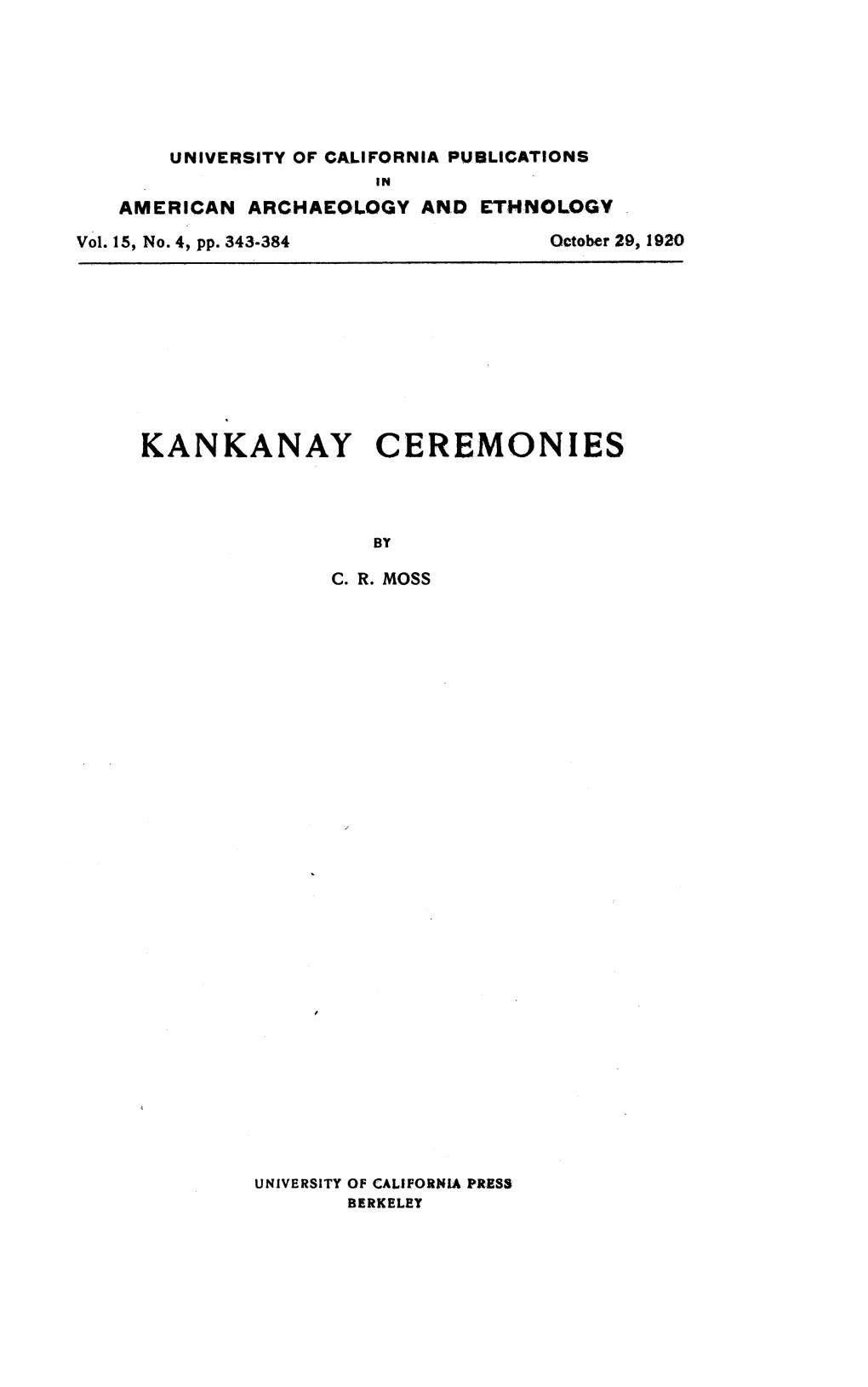 Kankanay Ceremonies