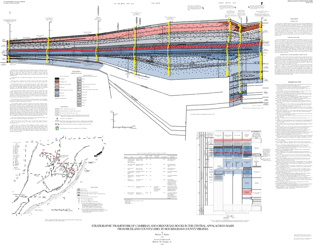 Stratigraphic Framework of Cambrian and Ordovician FEET Tuscar 3000 6000 Rocks Across the Appalachian Basin from Pennsylvania to Tennessee