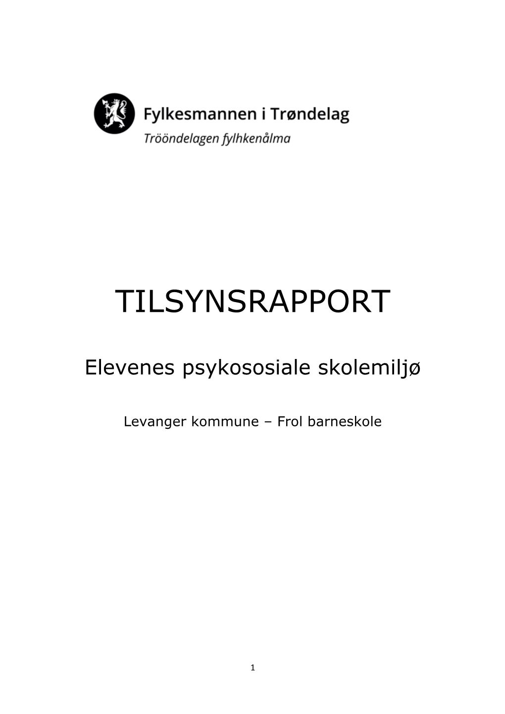 Tilsynsrapport