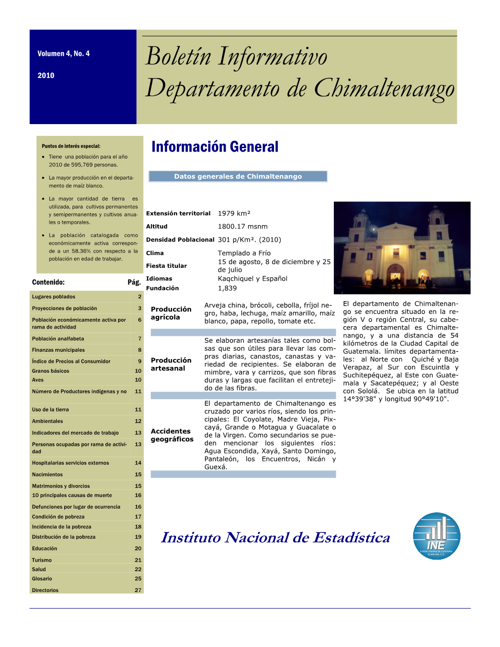 Boletín Informativo Departamento De Chimaltenango