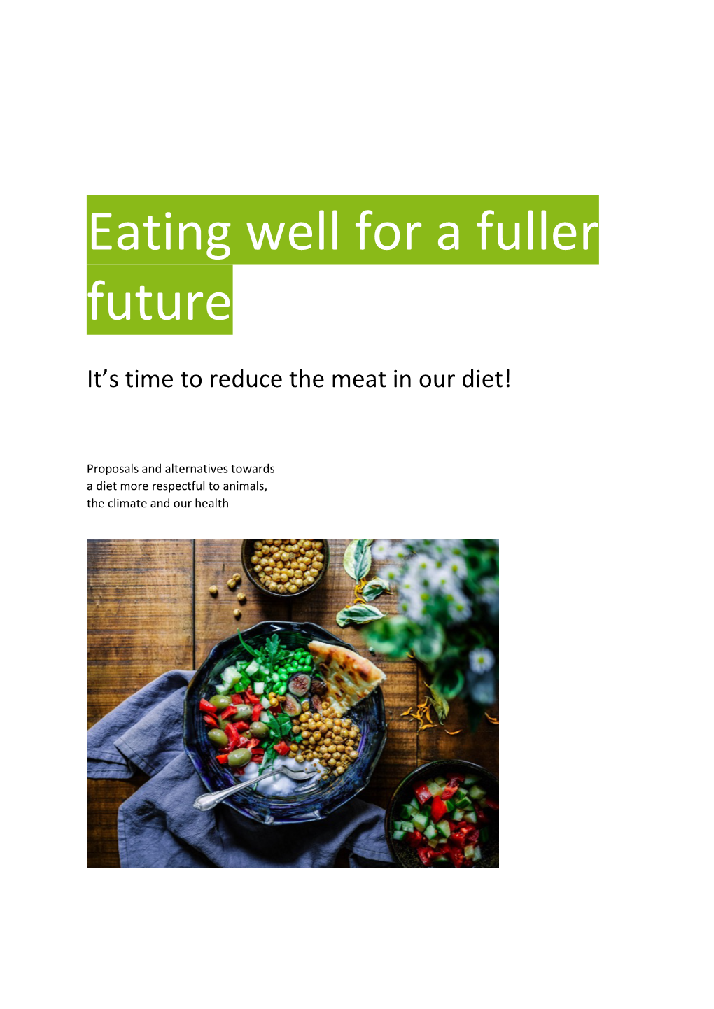 Eating Well for a Fuller Future