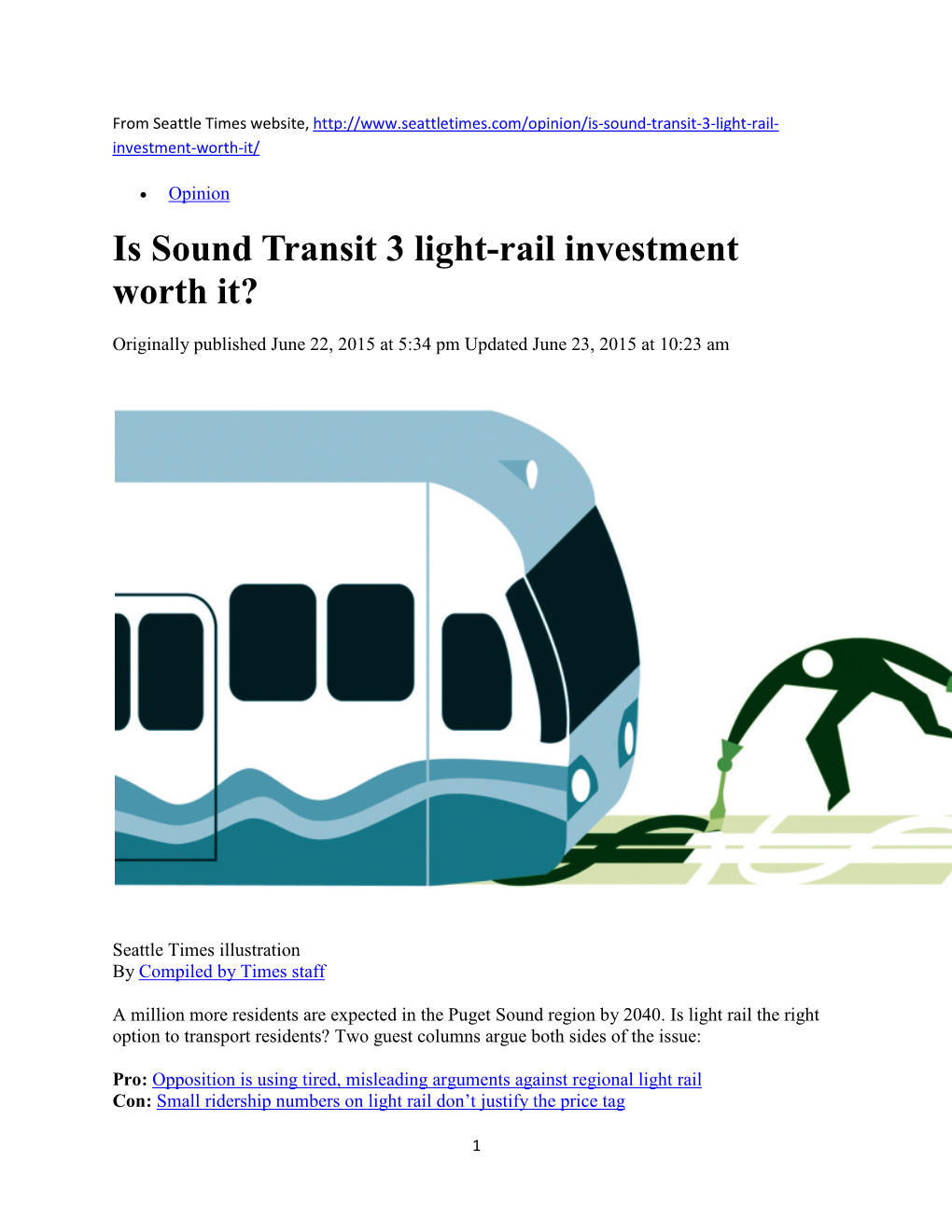 Is Sound Transit 3 Light-Rail Investment Worth It?
