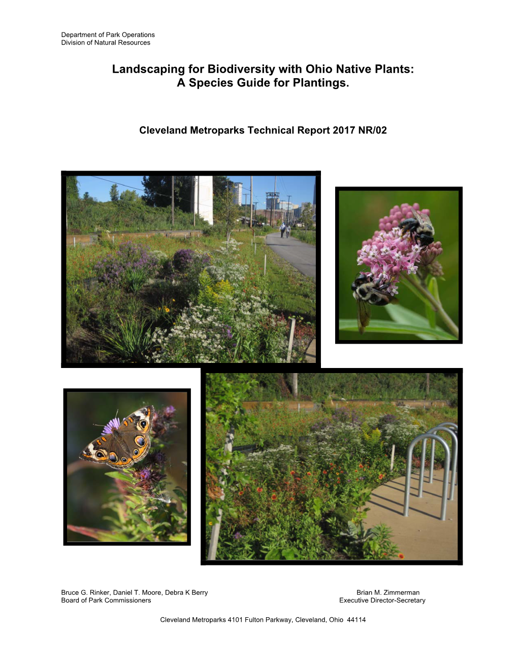 Landscaping for Biodiversity with Ohio Native Plants: a Species Guide for Plantings