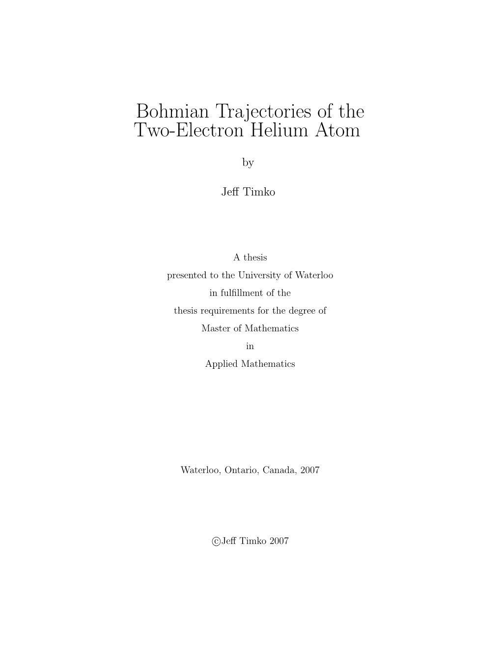 Bohmian Trajectories of the Two-Electron Helium Atom