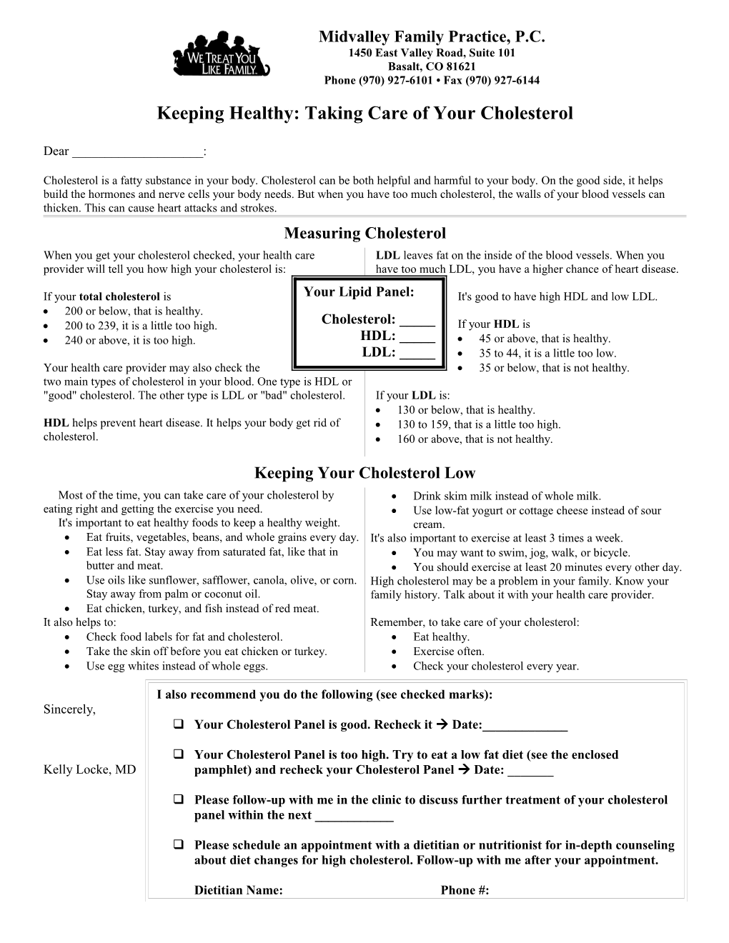 Keeping Healthy: Taking Care of Your Cholesterol